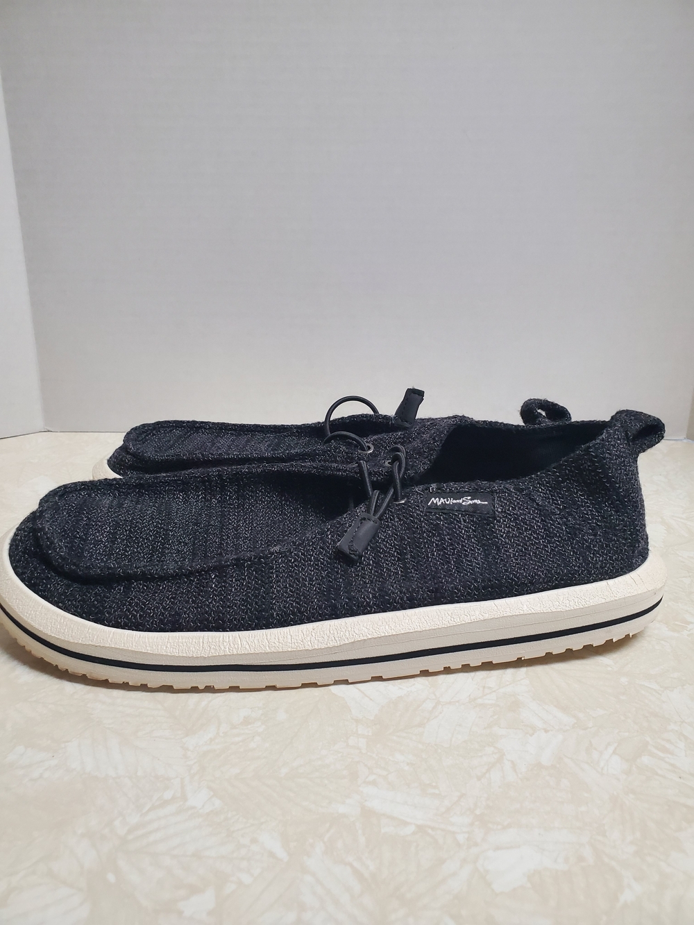 Maui and Sons Black Knit Slip-On Loafer